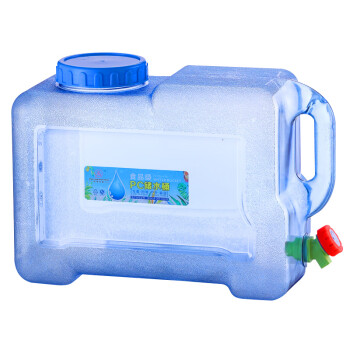 益美得 CC515 纯净水桶自驾游手提塑料饮水桶带龙头 25L方桶含延长管