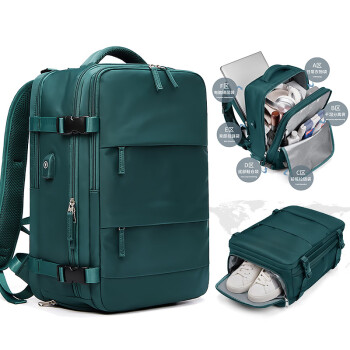津喜旅行双肩包女大容量多功能行李包中学生书包旅游背包
