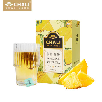 CHALI茶里公司花草茶叶菠萝白茶37.5g茶包菠萝果干白茶水果茶15包/盒