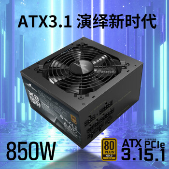 长城（Great Wall）额定850W X8金牌全模电脑电源（ATX3.1/原生PCIe5.1接口/漏电监测/单路12V/自动启停/全电压）