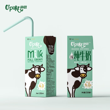 O'Pure朴恩新西兰进口4.0蛋白质高钙纯牛奶250ml*24盒整箱
