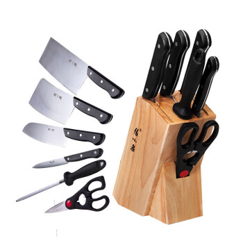 张小泉厨房刀具套装8件套刀切菜刀套装厨具切片刀剪刀磨刀器厚水果砧板