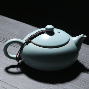 苏氏陶瓷汝窑茶具高品质富贵茶壶加盖碗整套功夫茶具开片可养金线带礼盒装