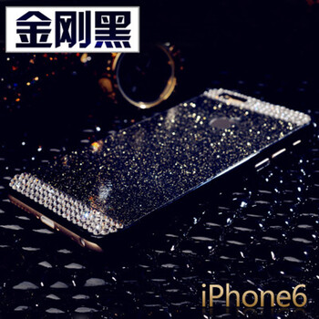 一口米  iphone6puls手机壳韩国潮 苹果6 4.7/5.5金属奢华水钻闪粉保护套 土豪金 I6p