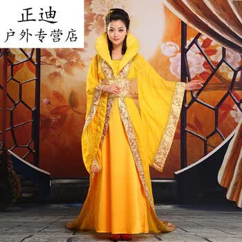 古代服装唐朝公主贵妃飘逸汉服仙女古装演出服女装演出服xrkb94 黄色