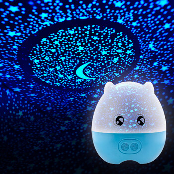 
                                        有乐 星空旋转投影仪  浪漫星空灯 创意生日礼物 实用父亲节礼物520送女友女生闺蜜 二代遥控+蓝牙款/水晶蓝/五色光                