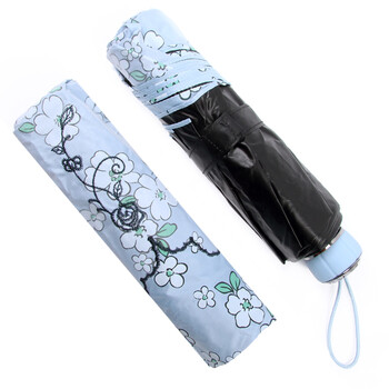 上海故事遮阳伞雨伞女款黑胶太阳伞超强防紫外线晴雨伞278001 278001蓝色