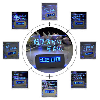 创意礼物送女友老婆男友闺蜜朋友实用创意新奇摆钟闹钟 带USB蓝