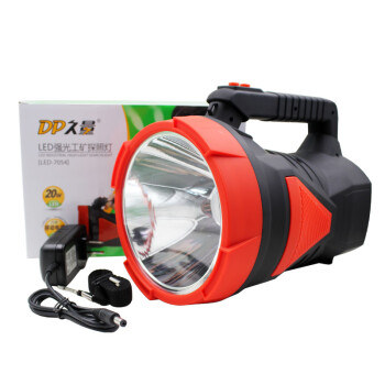 DP 久量 LED-7054 LED强光工矿探照灯/手电筒 带警示灯20W 14000毫安
