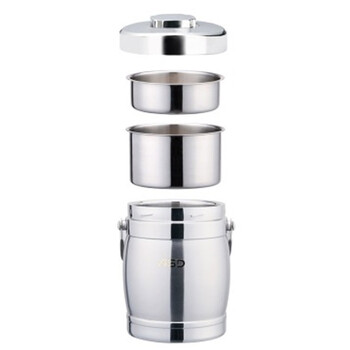 爱仕达ASD不锈钢鼓型保温桶 保温饭盒 2.5L- 1625G