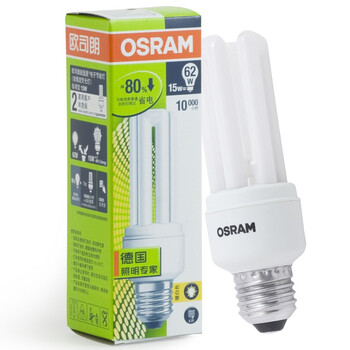 OSRAM欧司朗 标准型节能灯15W暖白色 E27（2支装）