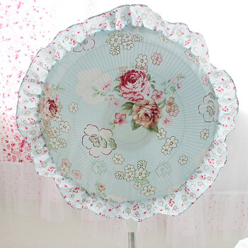 梦蔻 ARTDECO  布艺圆风扇罩防尘罩53*53cm(含花边) 蓝色湖畔