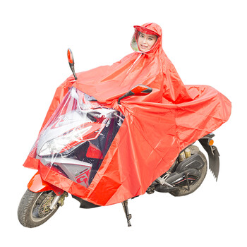 
                                        雨翔头盔式摩托车电动车自行车雨衣 单人时尚韩国透明大帽檐雨衣雨披 加大加厚双人雨衣雨披包邮 单人加大电动车珊瑚红 XXXL                