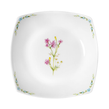 
                                        杏南瓷器（HAENGNAM） 花语7.5寸方形深盘2只装 骨瓷餐具                