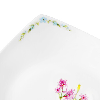 
                                        杏南瓷器（HAENGNAM） 花语7.5寸方形深盘2只装 骨瓷餐具                