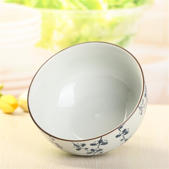 
                                        
                                        山田烧汤碗 陶瓷碗(7英寸)釉下彩日式面碗大汤碗(1只装) 梅花                