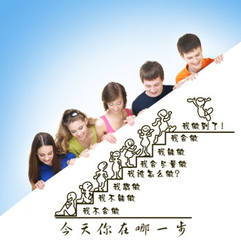 
                                        喜艾林 书房客厅沙发电视背景墙贴企业文化学校学生寝室墙贴纸励志标语贴 F 今天你在哪一步 黑色左版 小号                