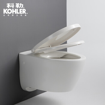 科勒(kohler)挂墙面板含马桶含水箱水箱五级电视维雅波打线背景旋风墙处的距离布置图片