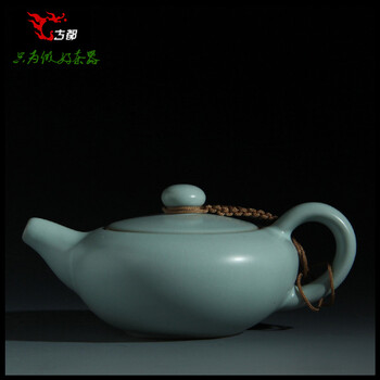 
                                                            申道台湾汝窑茶具套装 整套功夫茶具陶瓷 汝瓷茶具套装/禅心3头 天蓝色                