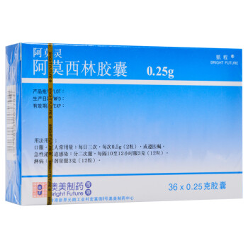 凯程 阿莫灵 阿莫西林胶囊 0.25g*36粒/盒