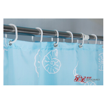 星美澳洲兰 防水防霉加厚卫生间浴帘 涤纶浴帘布 酒店门帘 窗帘挂帘 宽80*高180澳洲蓝色