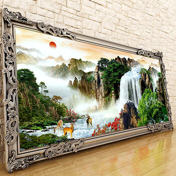 
                                                                                2022新款旭日东升手工绣品5D钻石画满钻客厅水钻画点钻粘钻贴钻十字绣贴画风景粘贴画砖石秀卧室餐厅山 高端方钻(满钻) 画布尺寸200*93厘米(多送九宫钻石盒)                