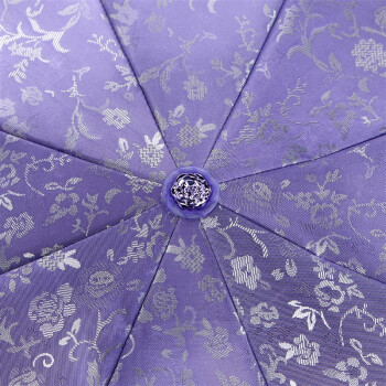 
                                        【京东超市】天堂伞 春意阑珊三折超轻绣花晴雨伞33200E紫色                