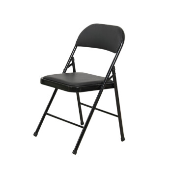 迹邦 加厚家用椅可折叠椅办公椅会议椅电脑椅座椅培训椅环保防水 黑色桥牌椅