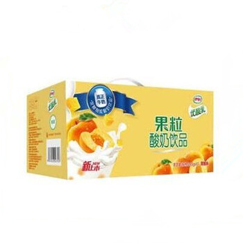 伊利 果粒优酸乳黄桃口味牛奶245ml*12盒/箱,保质期6个月_ 8折现价32