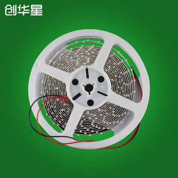 创华星 LED灯带12V高亮3528贴片LED柜台灯带热裸版特价 60灯 白色 5米不防水