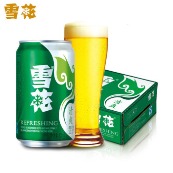 雪花 啤酒清爽8度 纸箱装 330ml*24听,降价幅度8.2%