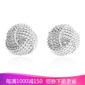 蒂芙尼(tiffany & co.)蒂凡尼 毛线球蝴蝶结耳钉 礼物