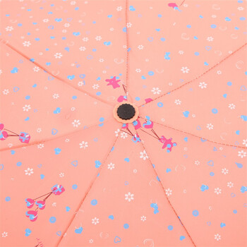 天堂伞 知性达人三折晴雨铅笔伞 3336E桔色