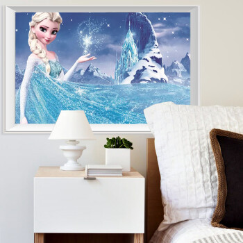 
                                        5D钻石画圆钻浪漫冰雪奇缘卡通人物贴钻画3D十字绣客厅钻石绣卧室新款 1452魔卡钻石画贴衣服58*40                