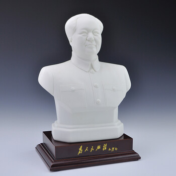 笃牌 德化白瓷精品 开光伟人泽东像 毛主席像半身像 工艺品 家居摆件主席包我一生平安