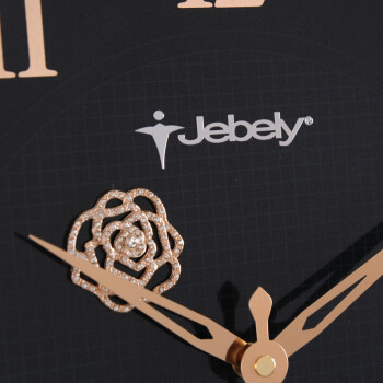 JEBELY/38cm中号欧式珠宝镶钻单面挂钟/钟表/客厅卧室静音时钟501 图片色