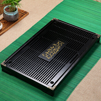 
                                        喜度 马道功成茶盘储水式排水式双用茶台茶海特价实木54*34                