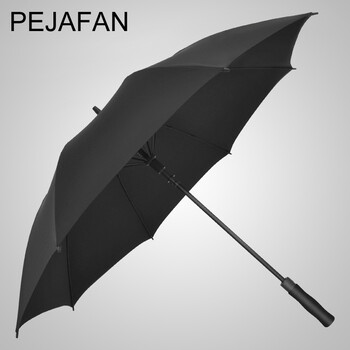 
                                                                                PEJAFAN高端雨伞男士超大商务伞双层加厚自动长柄伞双人大伞户外高尔夫伞超强防风防晒晴雨两用伞 110CM中号双层内黑                