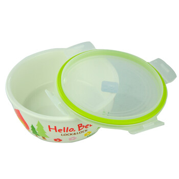 乐扣乐扣HelloBebe卡通陶瓷保鲜盒密封带盖微波盒儿童饭碗 HBB506/760ml