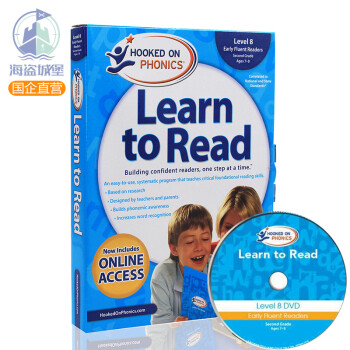 自然拼读法迷上自然拼读系列学与读第2级L8新版Hooked On Phonics Learn To Read Second Grade Level 8带DVD光盘