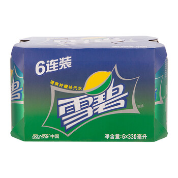 【可口可乐六连包 汽水】雪碧 sprite 柠檬味 汽水 ml