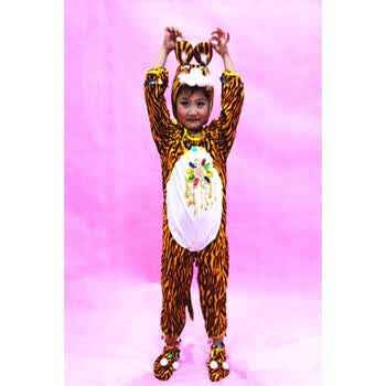 儿童动物演出服表演服装卡通老虎狐狸狮子王斑马猴大象长颈鹿 老虎