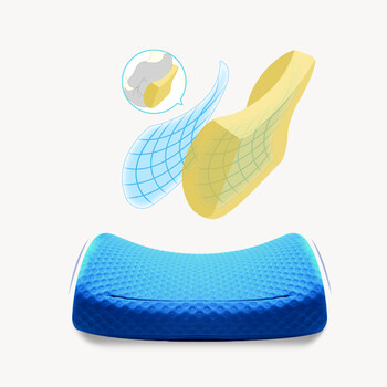 眠趣UU靠垫办公室腰靠护腰枕椅子腰垫座椅靠背垫记忆棉靠枕 动感蓝
