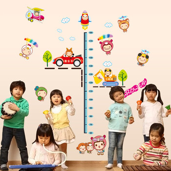 
                                        喜艾林 大号卡通儿童房 幼儿卧室墙贴纸 卡通娃娃女娃 时尚外贸墙贴纸 T 赛车娃娃身高贴                