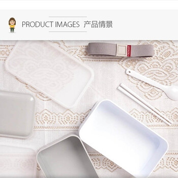 
                                        科罗恩双层保温饭盒 居家时尚分隔密封塑料便当盒 可微波炉餐具  礼物定制 蓝色1200ML                