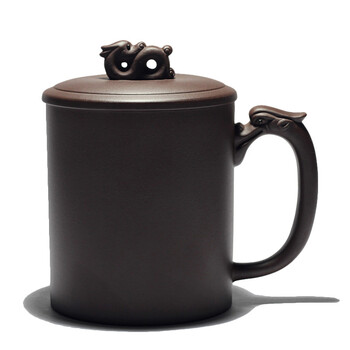 
                                        茗臣尚品 宜兴紫砂杯茶具 办公室茶杯 龙马精神杯 龙吟                