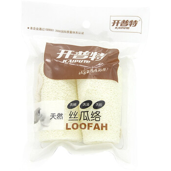 开普特 天然丝瓜络洗碗刷锅百洁布不沾油丝瓜瓤两个装 WH-8129