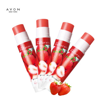 雅芳(avon) 经典草莓唇膏 雅芳盈泽淡彩草莓润唇膏4g