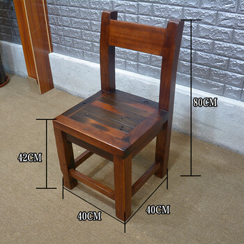 老船木家具靠背椅实木简约休闲主人椅子中式仿古客人茶桌椅小餐椅