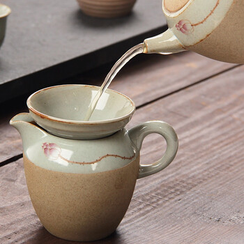 金镶玉 功夫茶具 荷意精陶套组  陶瓷茶壶茶杯公道杯整套